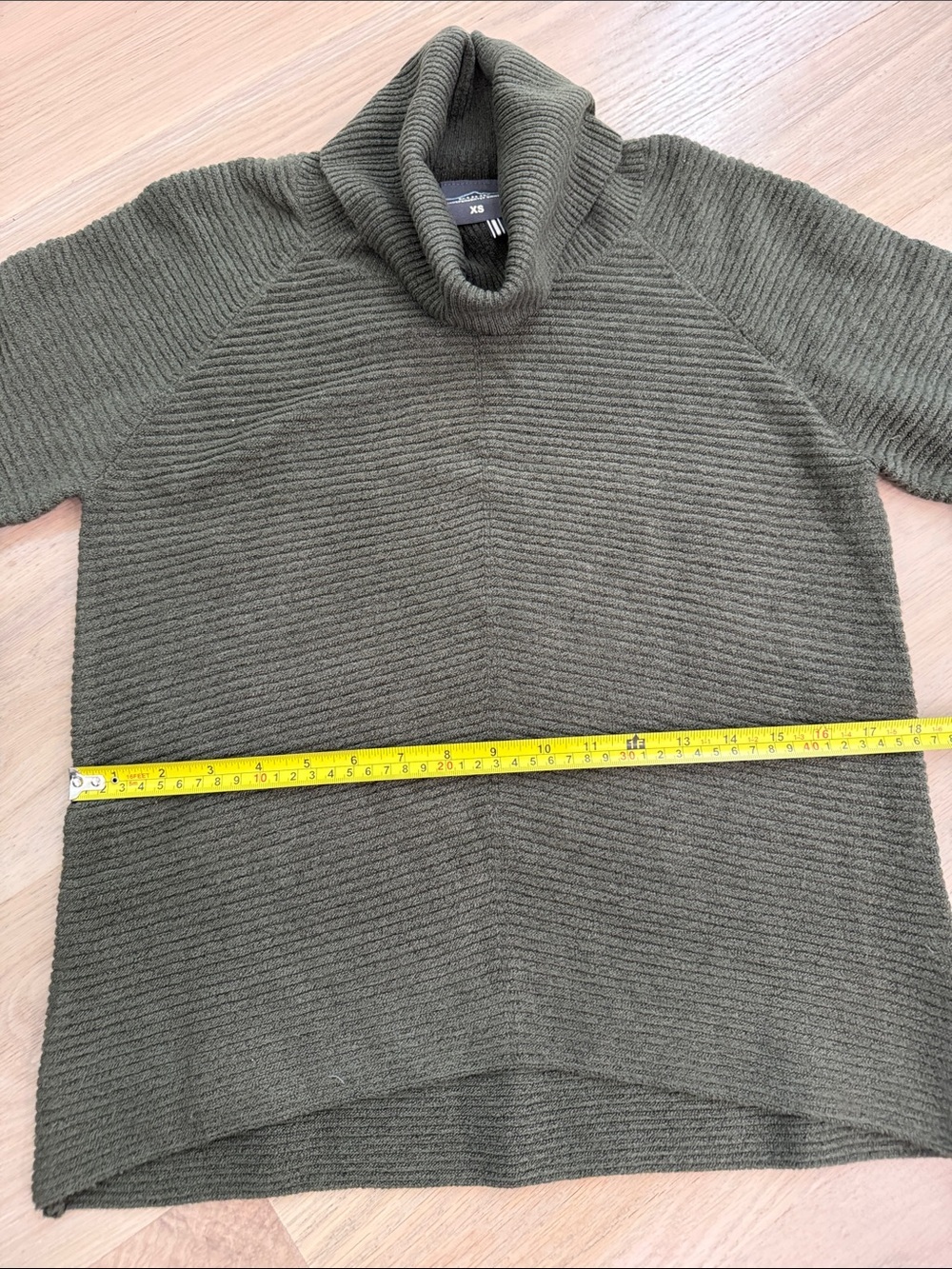 KUHL Lea Pullover Olive Green Ribbed Cowl Neck Sweater Size XS - Picture 7 of 7